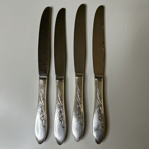 Vintage Stainless Steel Flatware Dinner Knife Knives Set Of 4 lightweight